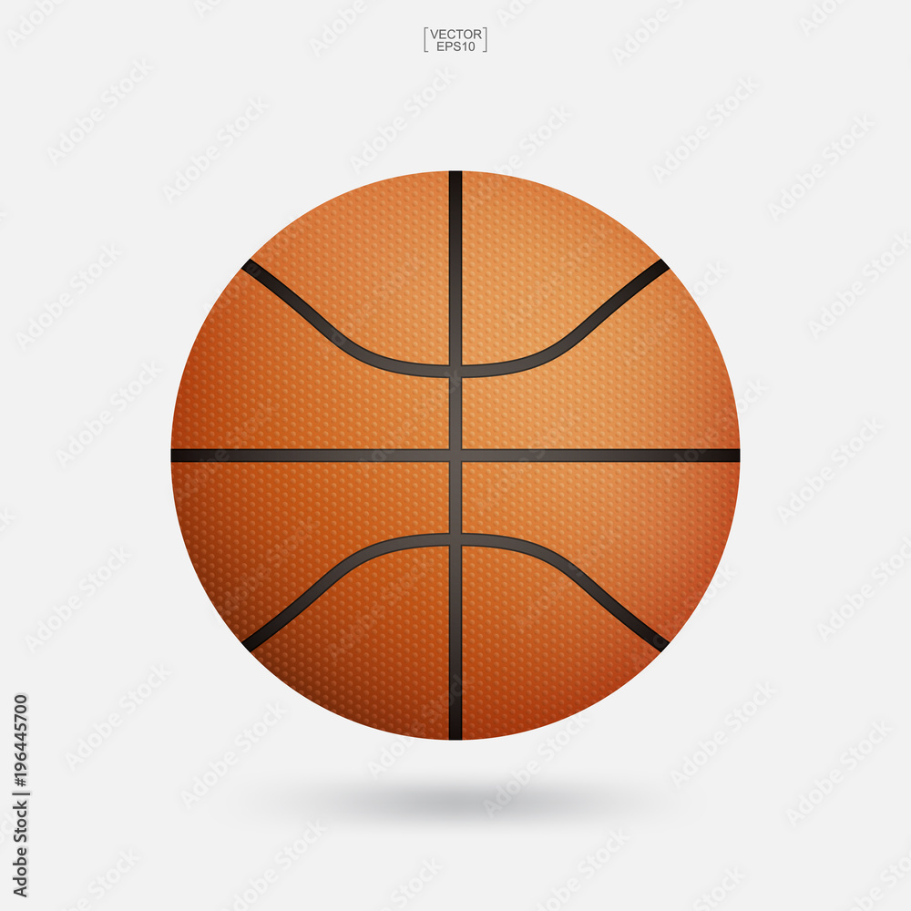 Fototapeta premium Basketball bal on white background. Vector illustration.