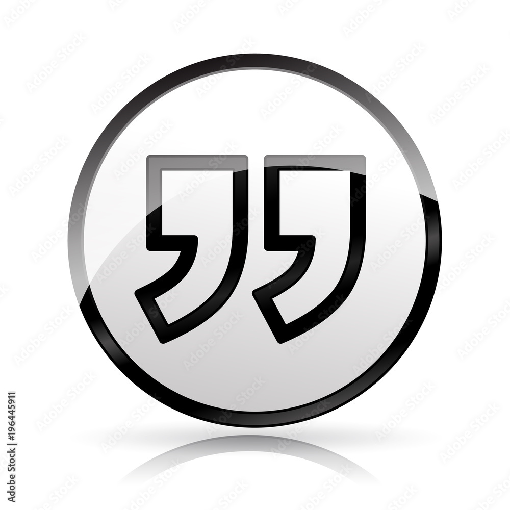 quotation mark icon on white background quotation mark icon on white background