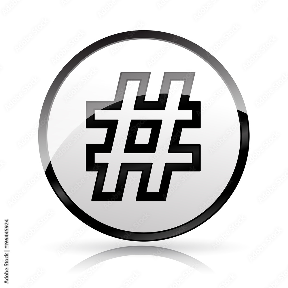 Obraz premium hashtag icon on white background