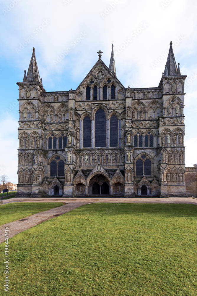 View of Salisbury Cathedral, Wiltshire, England