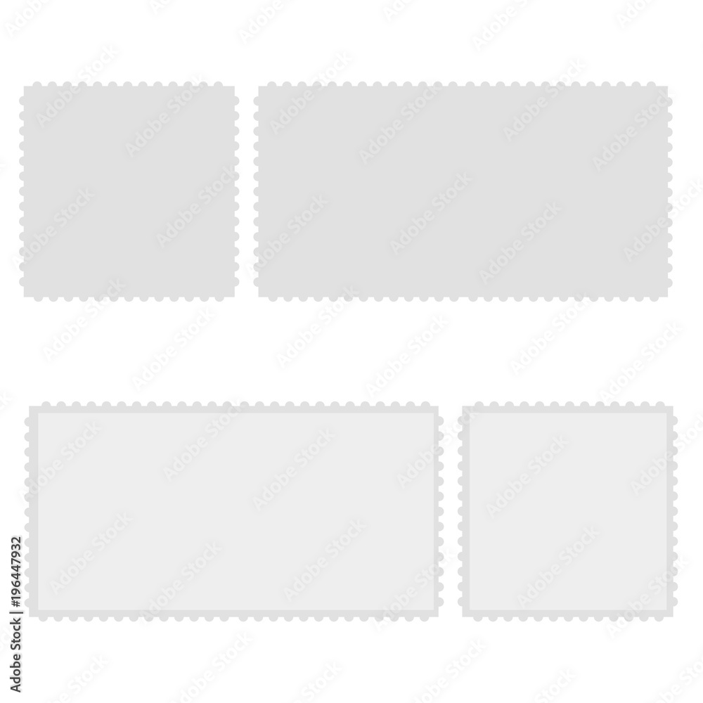 Blank of postage stamps. Vector.