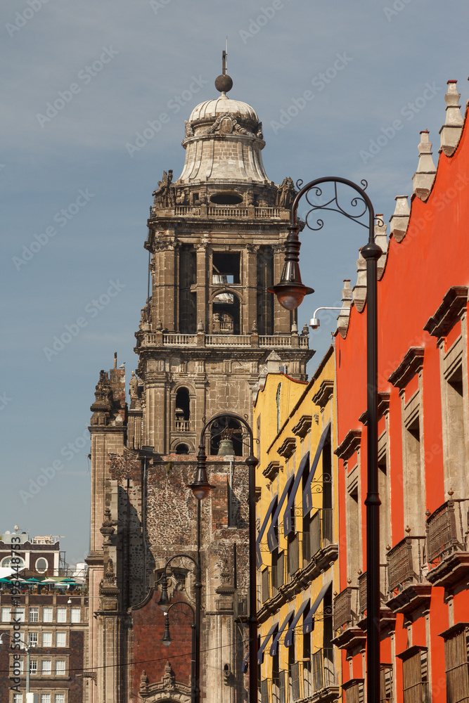 Old church in the centre of Mexico City, Mexico