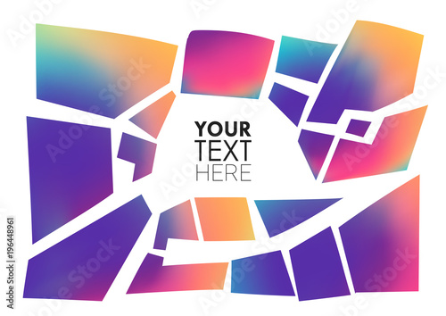Concept of a vector banner made of  fluid gradient polygons.