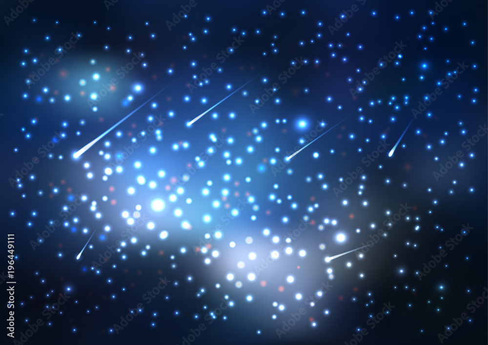 Vector background on the theme of starry night sky, space and galaxies. Vector background on the theme of starry night sky, space and galaxies.