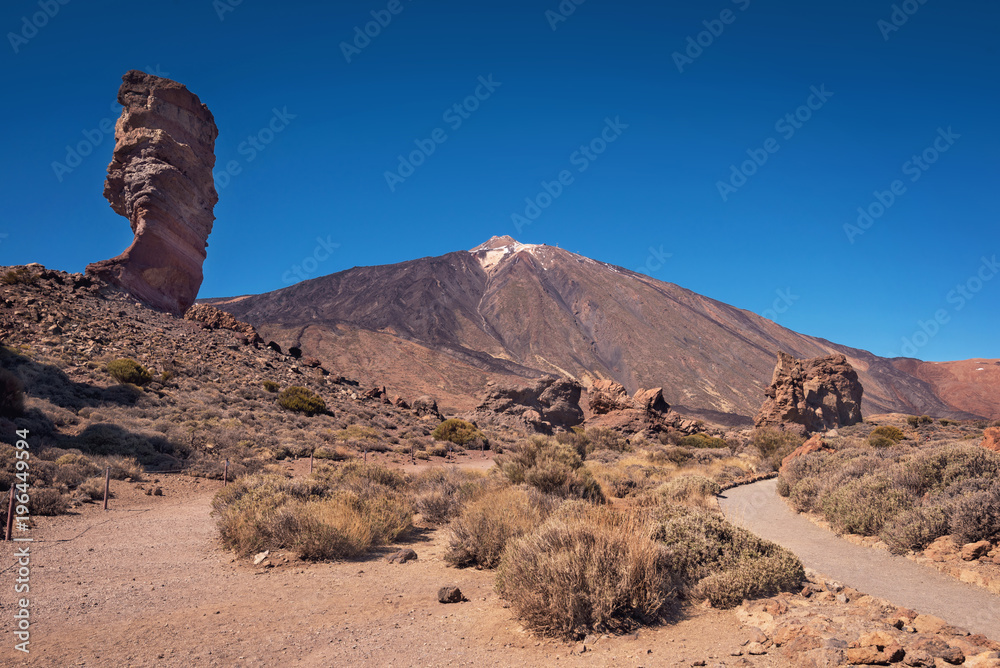 Teide national park on a sunny day Tenerife, Canary islands, Spain.