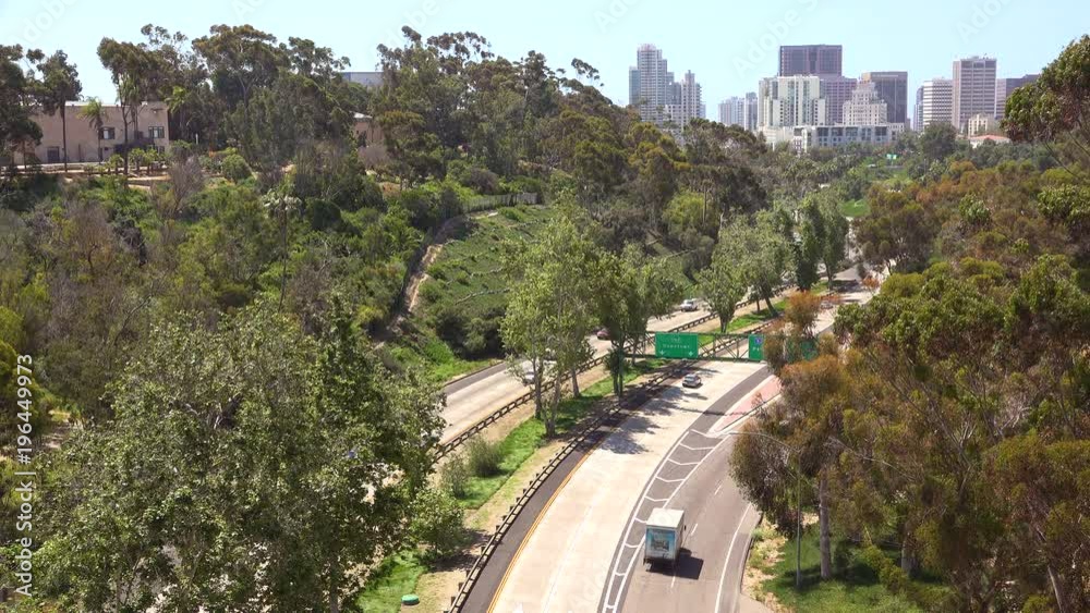 Traffic moves along a California freeway near San Diego. Traffic moves along a California freeway near San Diego.