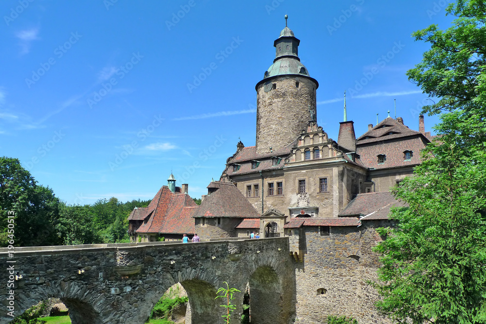 Czocha Castle on a sunny summer day, Poland