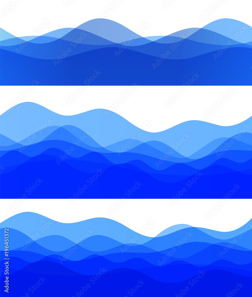 Wavy blue wave design elements background team sea ocean08