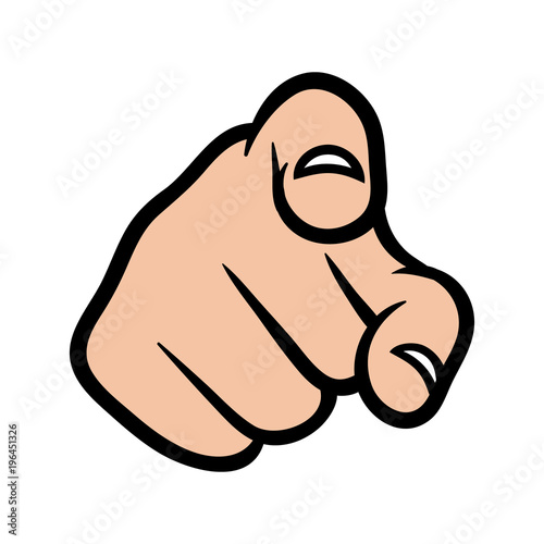Cartoon Pointing Finger