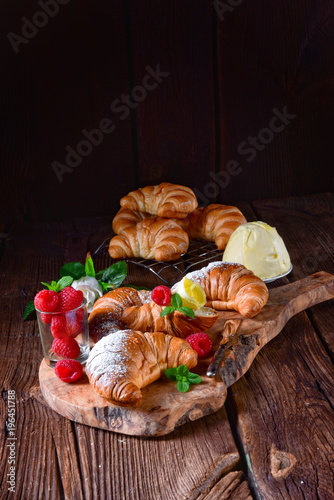 original french buttercroissants photo