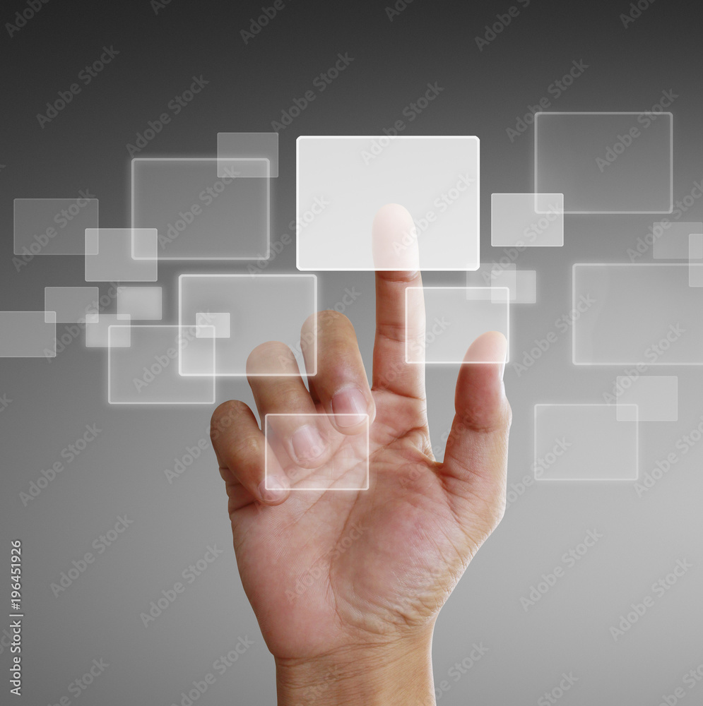 touch virtual icon of social network touch virtual icon of social network