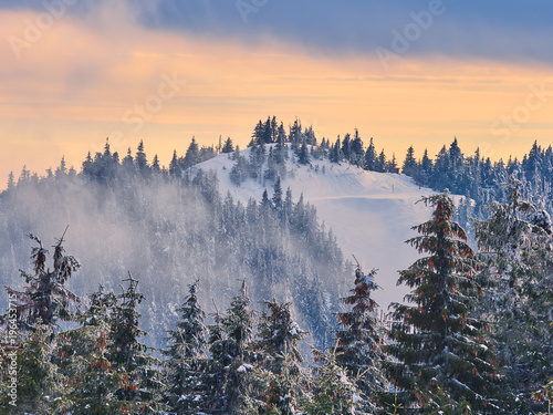 Winter Landscape in Madaras, Harghita, Romania
