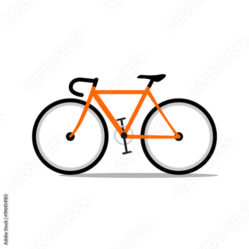 orange road bicycle.