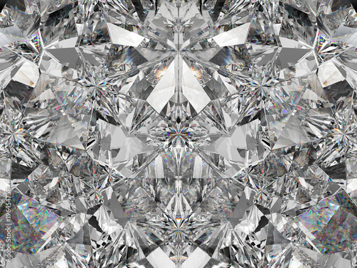 diamond structure extreme closeup and kaleidoscope