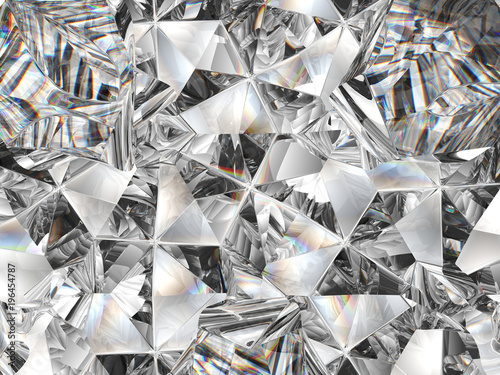 diamond texture closeup and kaleidoscope photo