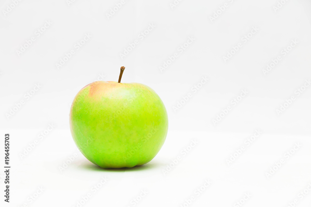 green apple on a white background green apple on a white background