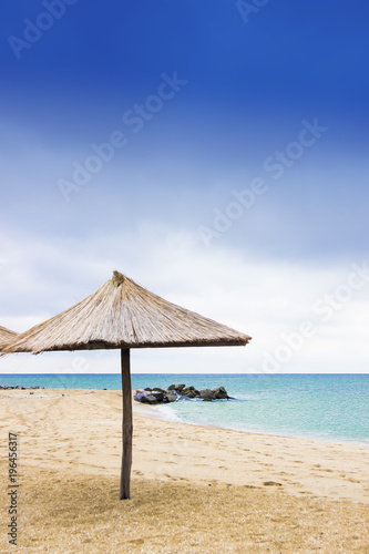 wooden umbrella from the sun