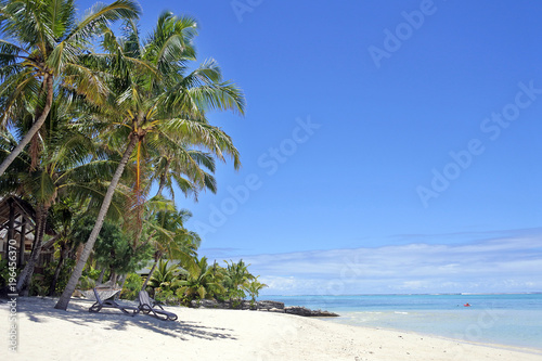 Landscape Titikaveka beach Rarotonga Cook Islands