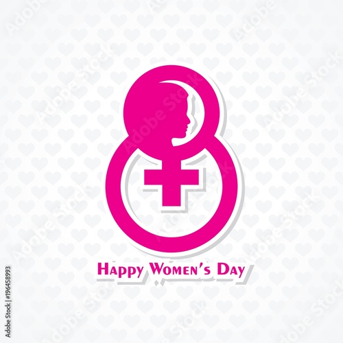  Vector illustration of International Women Day stock image and symbols