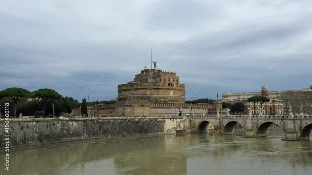 Rome, Italy, Timelapse: Castle of Sant Angelo Rome, Italy, Timelapse: Castle of Sant Angelo