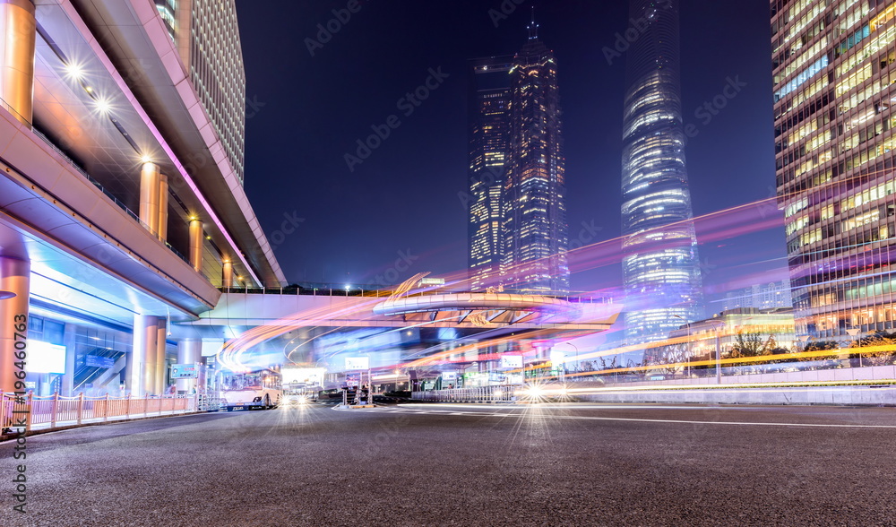 The night view of Shanghai City, China