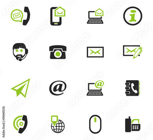 Contact us icons set