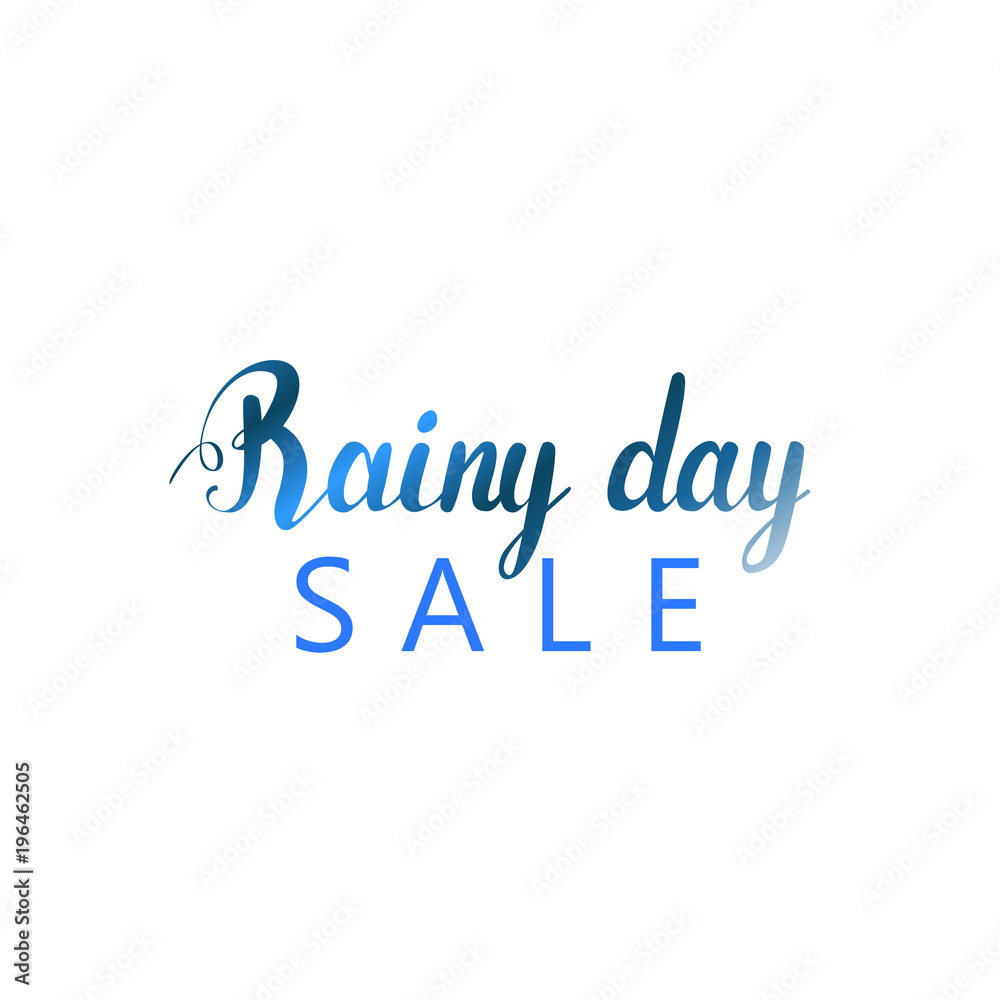 Rainy day sale text Rainy day sale text
