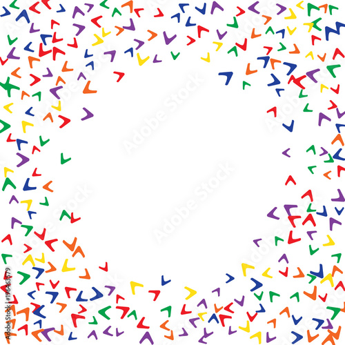 Vector Confetti Background Pattern. Element of design. Colorful arrows on a black background