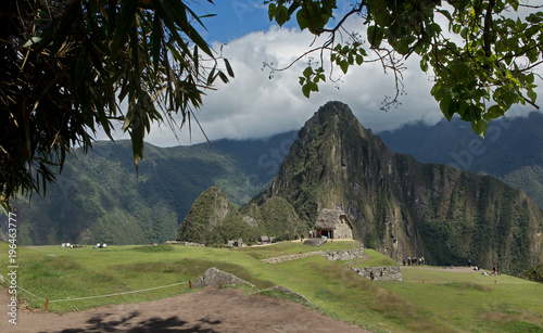 Machu picchu temple Peru. Inca culture photo