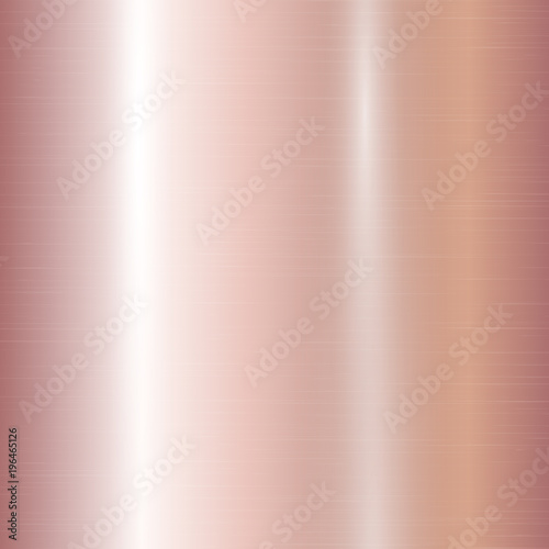 Metallic gradient with a pink gold texture with stripes and bright highlights. Vector illustration