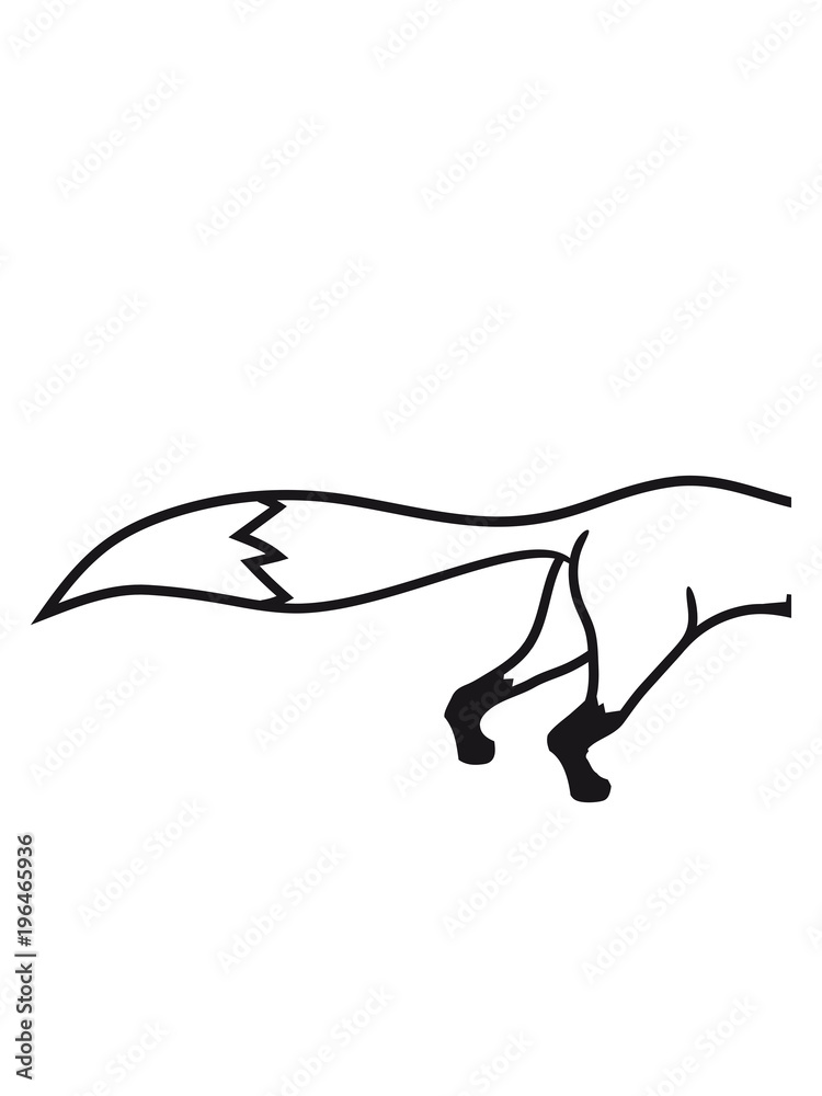 halb hinten hinterteil fuchs schön design cool comic cartoon clipart logo tier wald halb hinten hinterteil fuchs schön design cool comic cartoon clipart logo tier wald