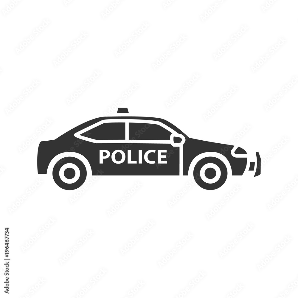 Police car glyph icon