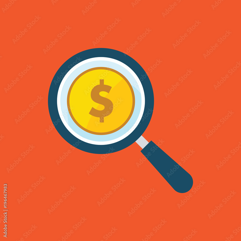 SEARCH INVESTMENT FLAT ICON