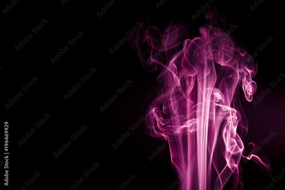 Purple smoke on black background Purple smoke on black background