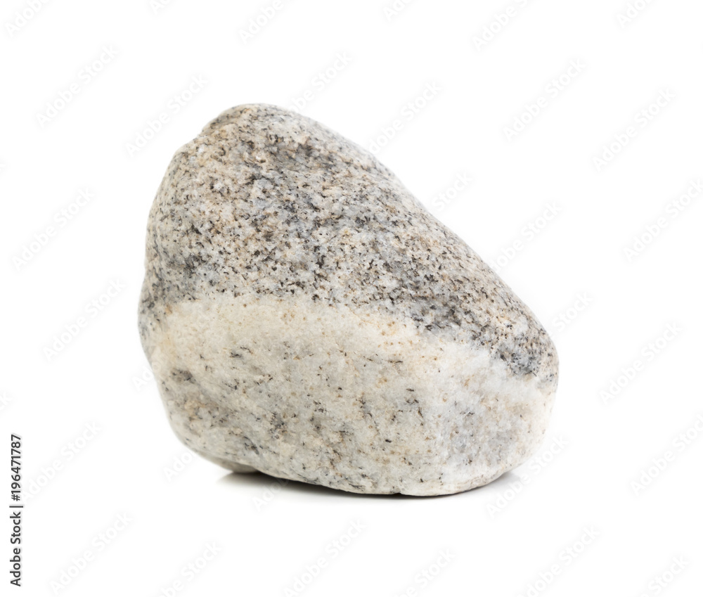 Obraz premium Single natural stone on white background, close-up