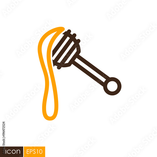 Honey dipper vector icon