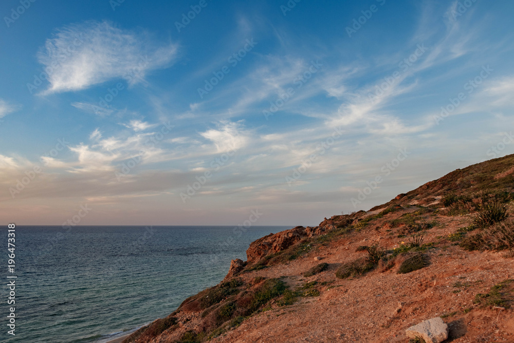 Sky over Mediterranean cliff