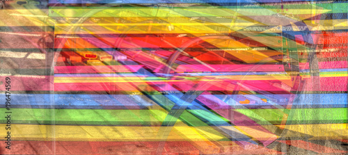 Bunte Holzbretter, Hintergrundbild, Holztextur