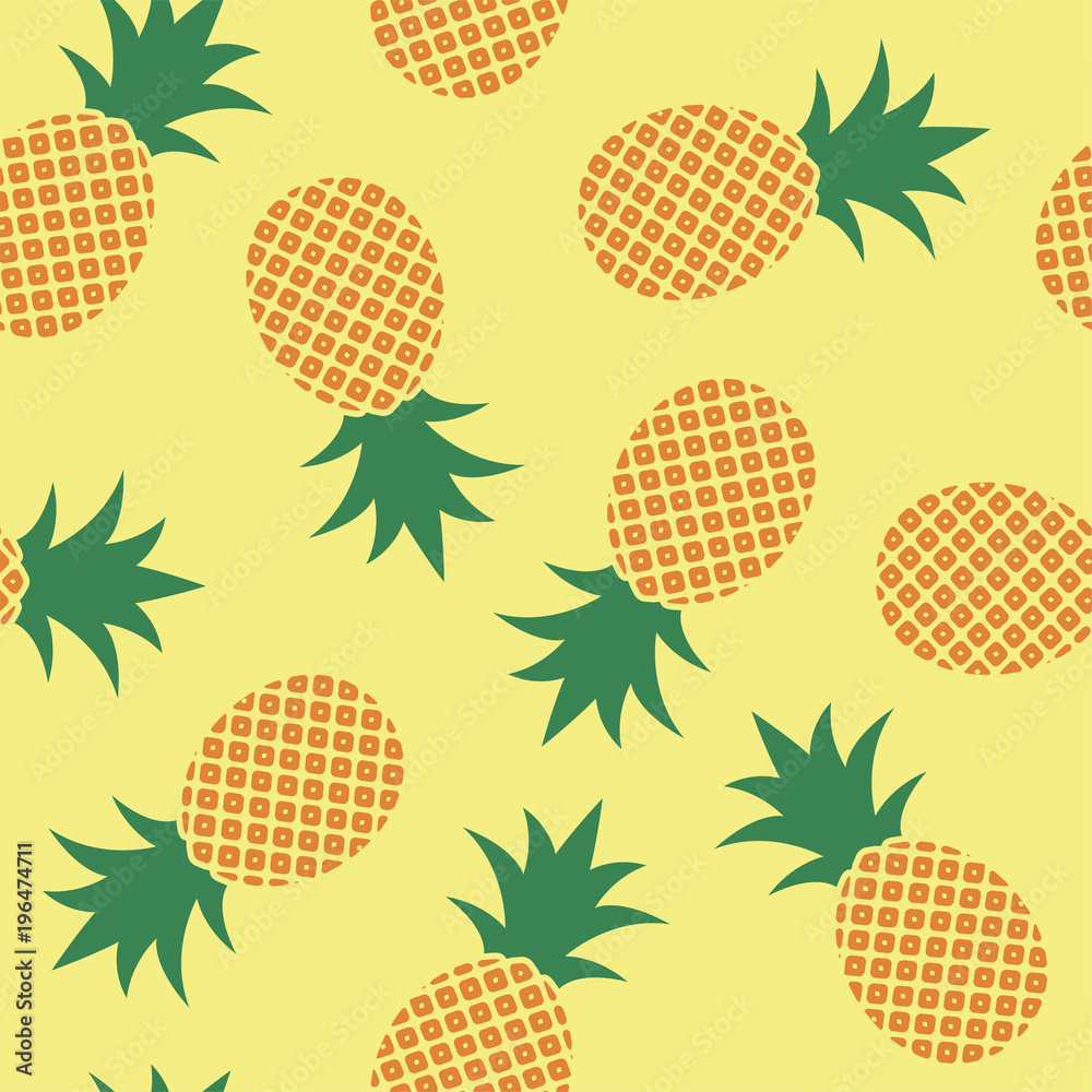 vector seamless pineapple pattern vector seamless pineapple pattern