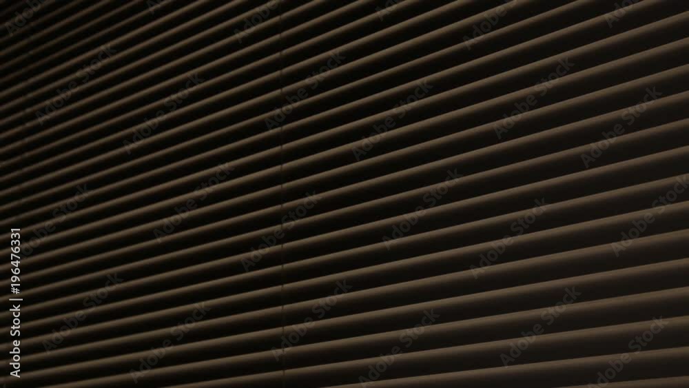 Close Up - Window blinds slowly close and then open up Close Up - Window blinds slowly close and then open up