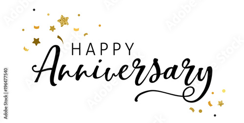 Anniversary celebration design, Lettering and typography