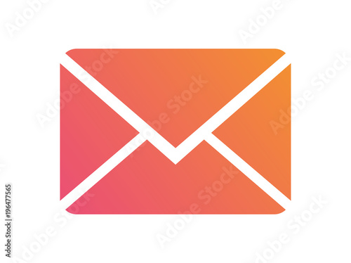 Gradient vector colorful interface email envelope icon