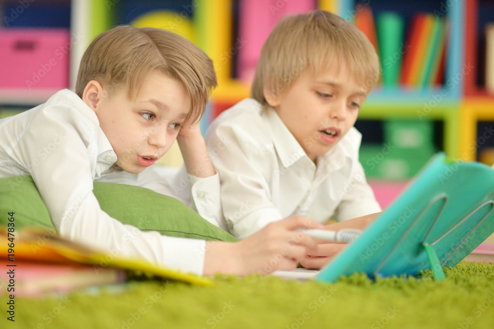 Two boys reading Two boys reading