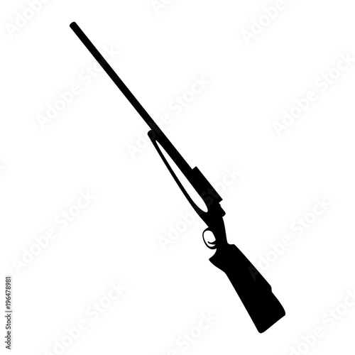 rifle of war silhouette icon