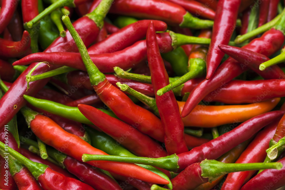 Cayenne pepper is a famous spicy taste. The food is Thai. Frequently used with papaya salad.