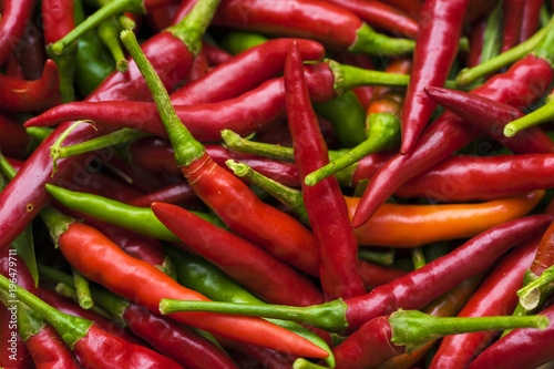 Cayenne pepper is a famous spicy taste. The food is Thai. Frequently used with papaya salad.