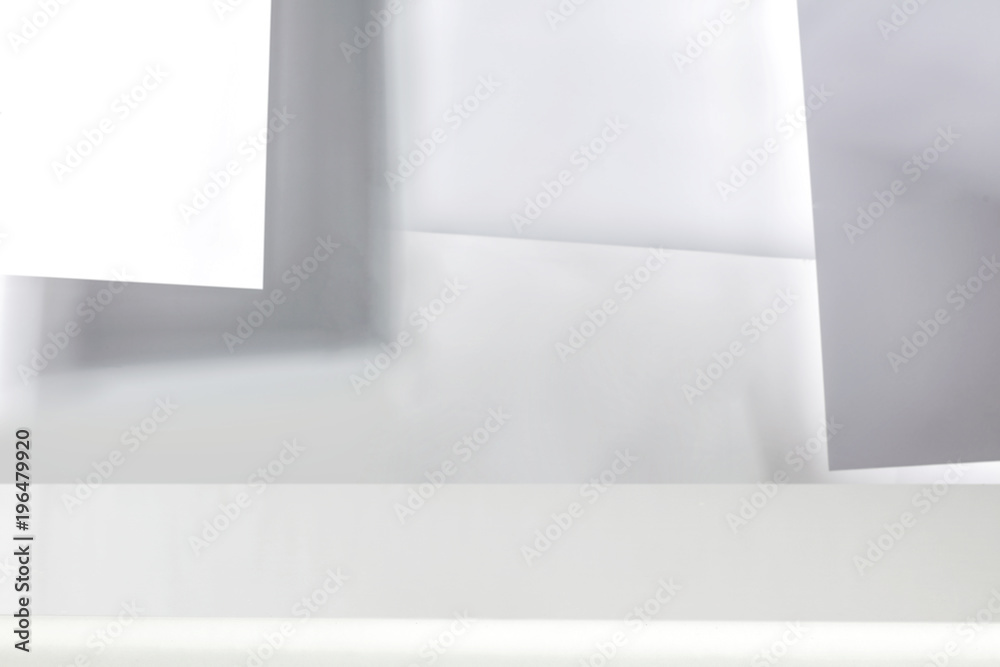 desk of free space and white color space desk of free space and white color space