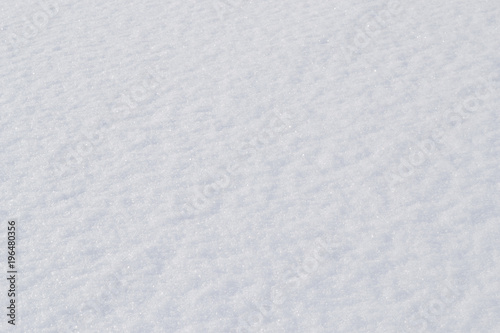 Loose snow. Texture, background. Fresh fluffy snow.