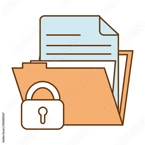 file folder with padlock