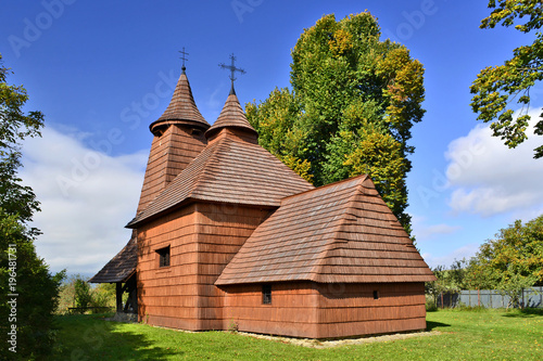 Greek catholic wooden church in Trocany, Slovakia